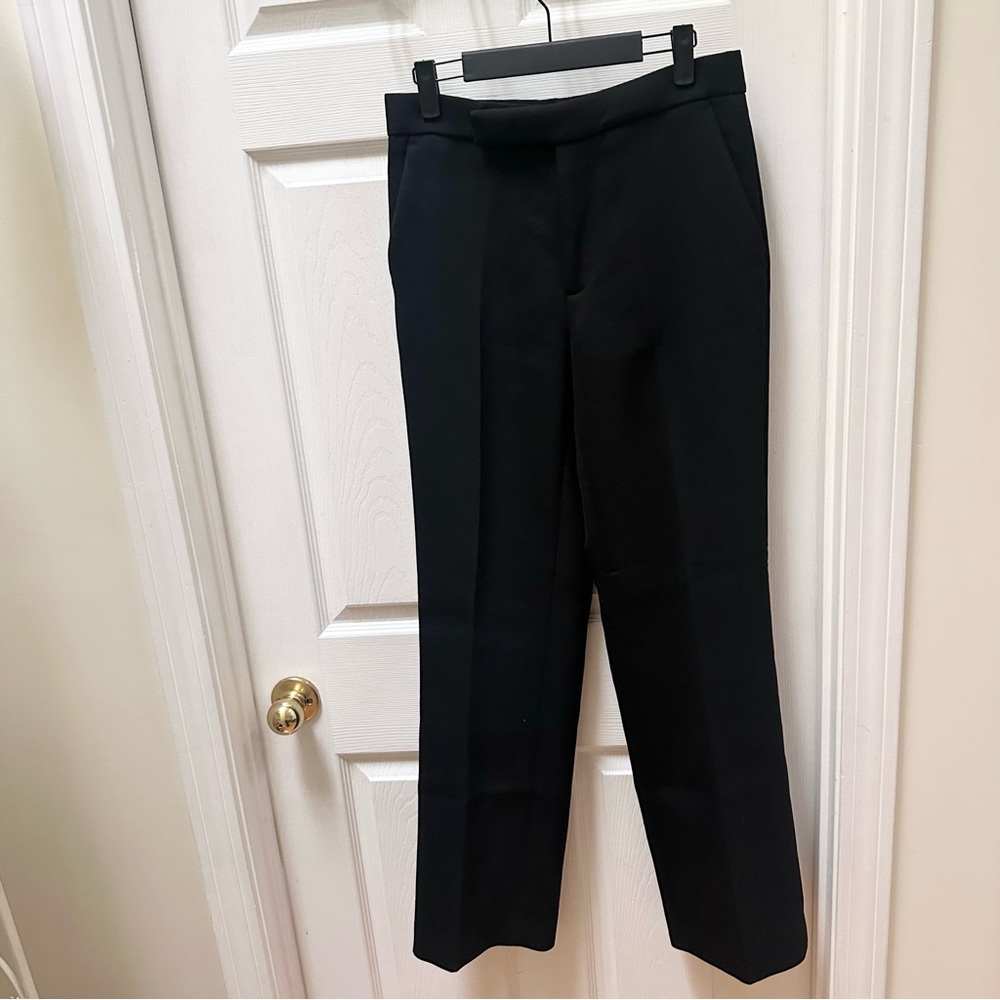 Celine Black Wool wide leg trousers pants 38 work corpcore